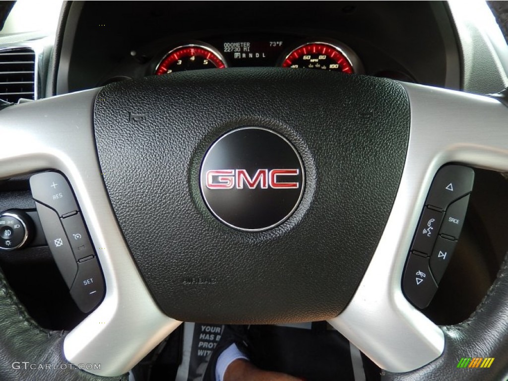 2012 GMC Acadia SL Ebony Steering Wheel Photo #92606156