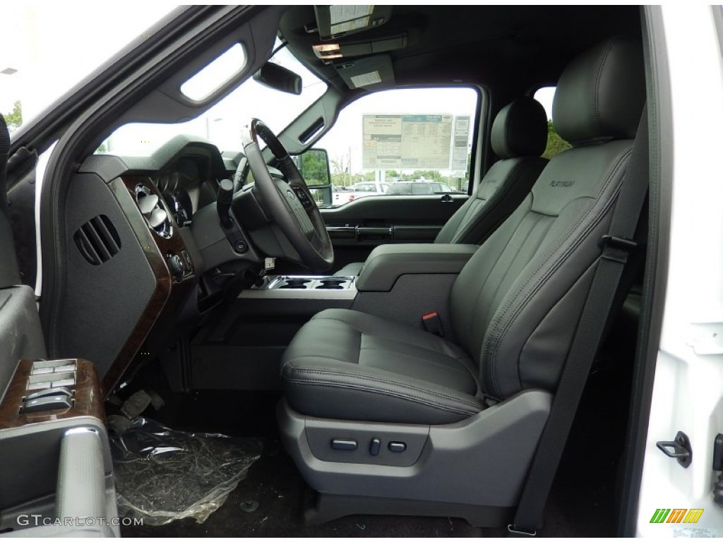 Platinum Black Interior 2015 Ford F250 Super Duty Platinum Crew Cab 4x4 Photo #92607086