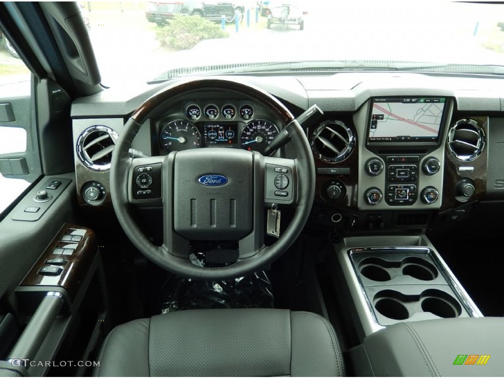 2015 Ford F250 Super Duty Platinum Crew Cab 4x4 Platinum Black Dashboard Photo #92607143