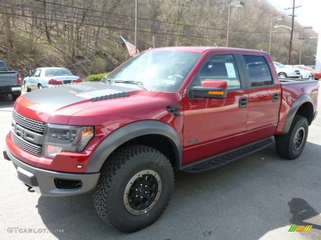 2014 F150 SVT Raptor SuperCrew 4x4 - Ruby Red / Raptor Special Edition Black/Brick Accent photo #12