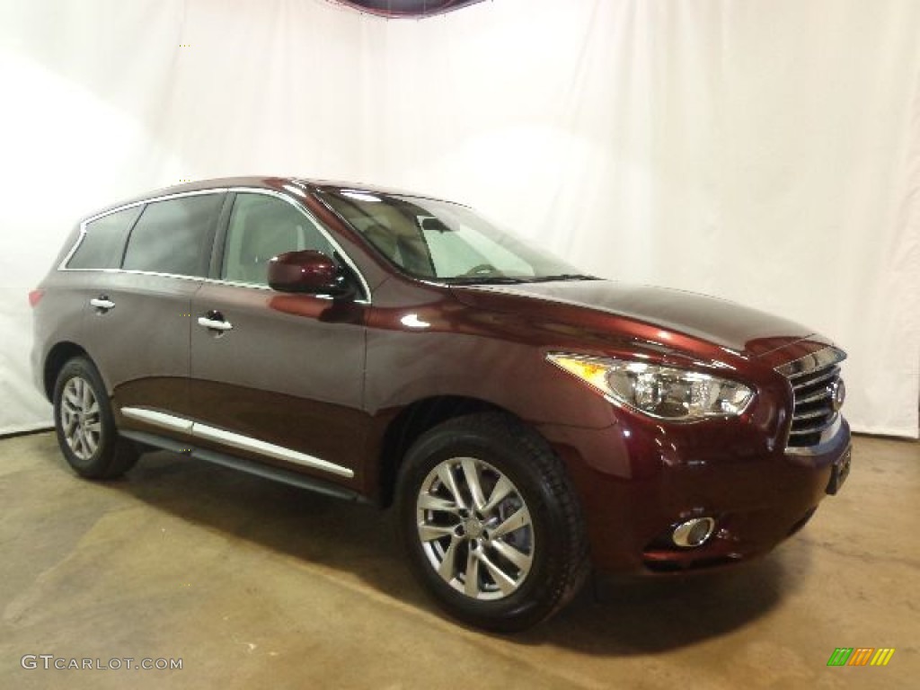 2013 JX 35 AWD - Midnight Garnet / Wheat photo #1