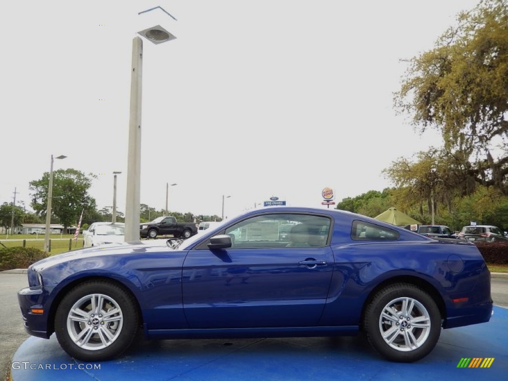Deep Impact Blue 2014 Ford Mustang V6 Premium Coupe Exterior Photo #92609283