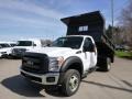 Oxford White - F550 Super Duty XL Regular Cab 4x4 Dump Truck Photo No. 4