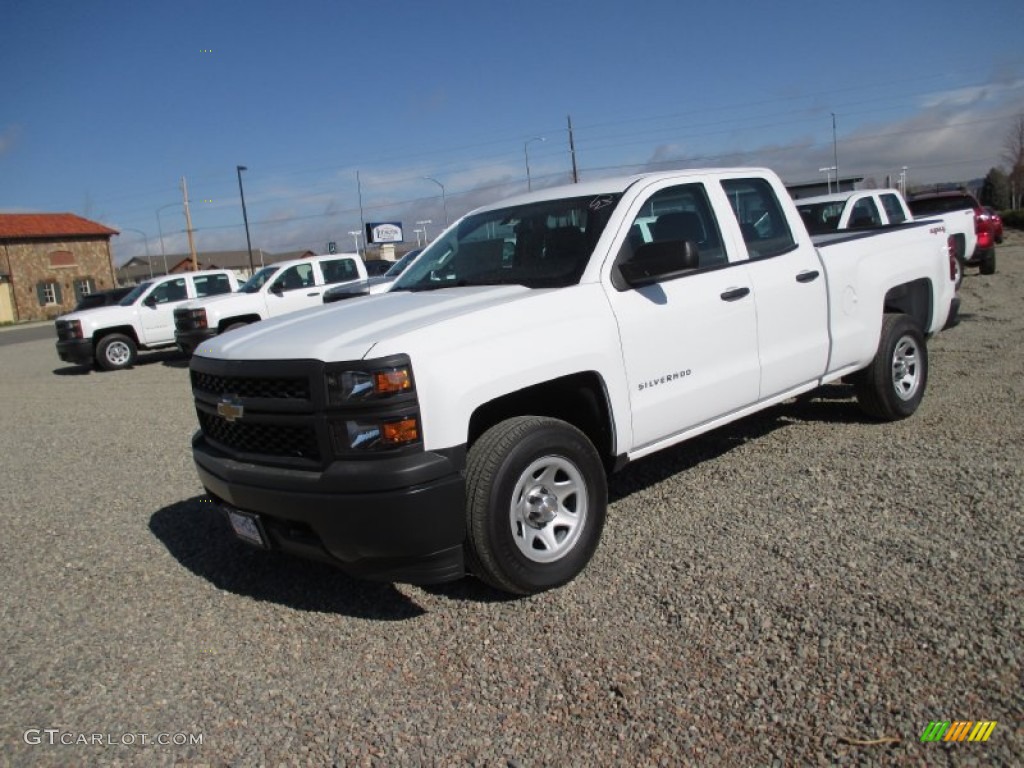 2014 Silverado 1500 WT Double Cab 4x4 - Summit White / Jet Black/Dark Ash photo #2