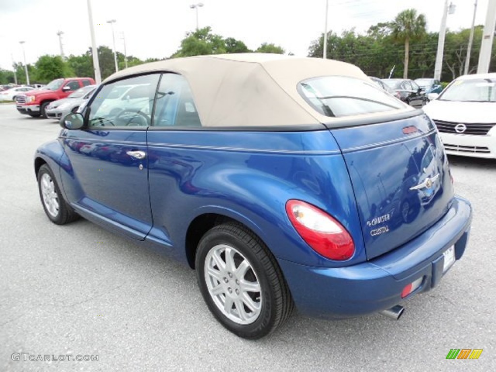 2008 PT Cruiser Touring Convertible - Deep Water Blue Pearl / Pastel Pebble Beige photo #3