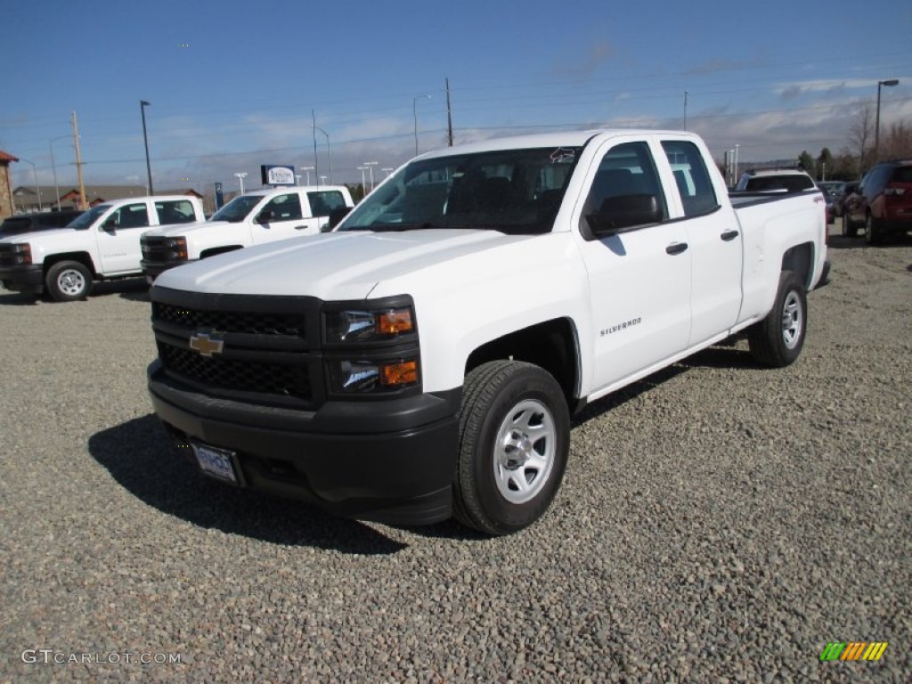 2014 Silverado 1500 WT Double Cab 4x4 - Summit White / Jet Black/Dark Ash photo #2