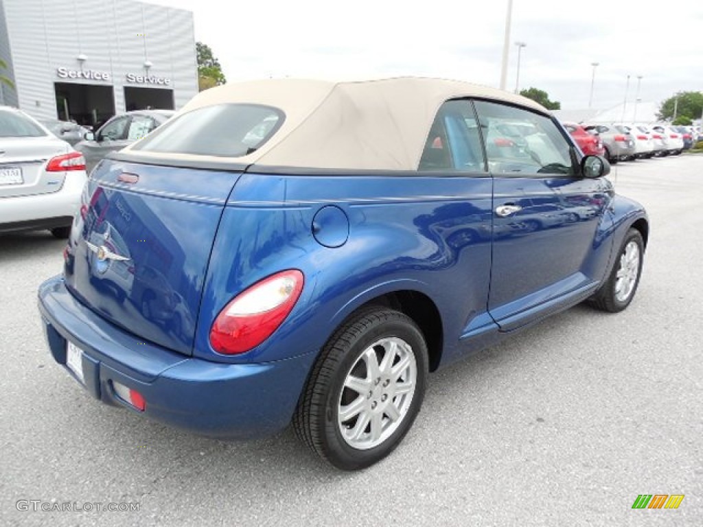 2008 PT Cruiser Touring Convertible - Deep Water Blue Pearl / Pastel Pebble Beige photo #8