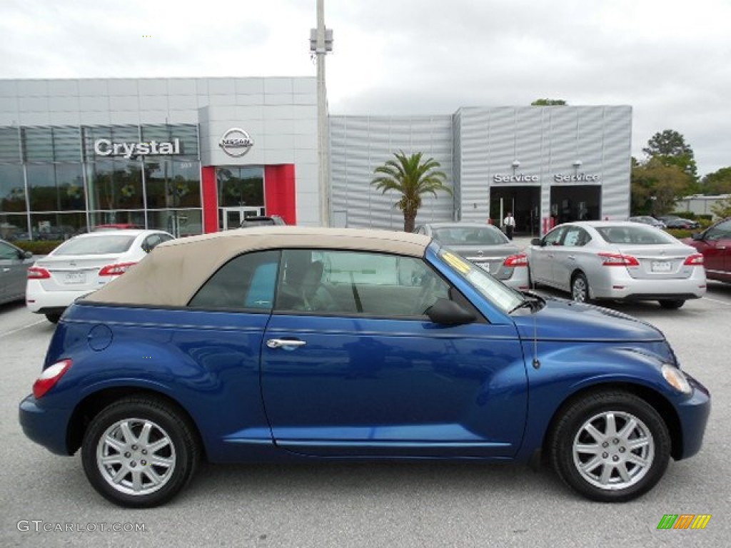 2008 PT Cruiser Touring Convertible - Deep Water Blue Pearl / Pastel Pebble Beige photo #9