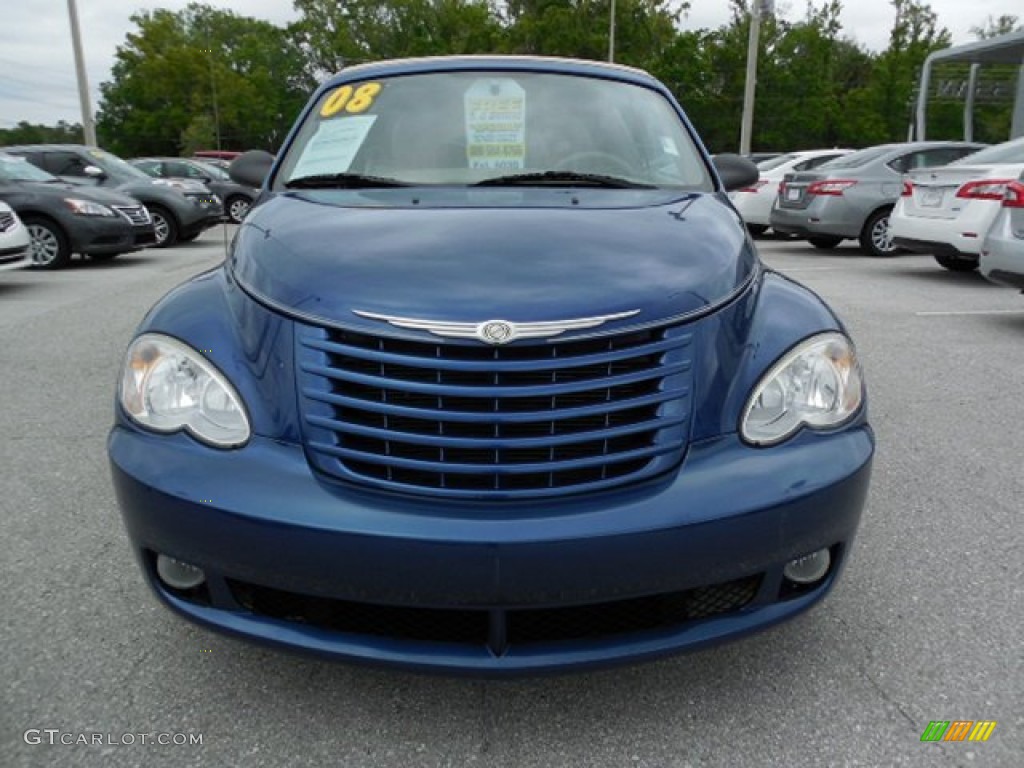 2008 PT Cruiser Touring Convertible - Deep Water Blue Pearl / Pastel Pebble Beige photo #13