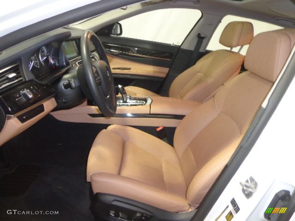 Saddle/Black Interior 2013 BMW 7 Series 740Li xDrive Sedan Photo #92612234