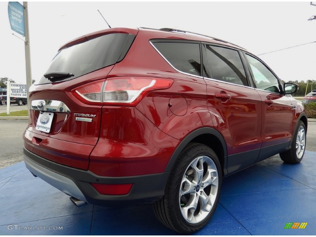 2014 Escape Titanium 2.0L EcoBoost - Ruby Red / Medium Light Stone photo #3