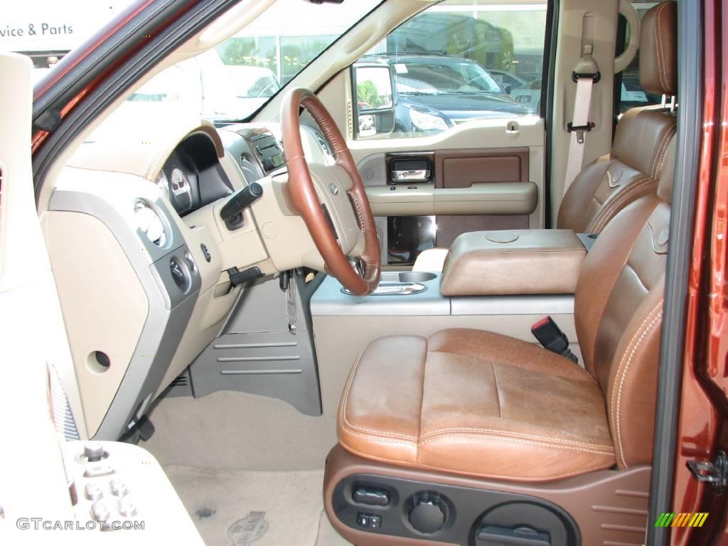 Castano Brown Leather Interior 2007 Ford F150 King Ranch SuperCrew Photo #9261387