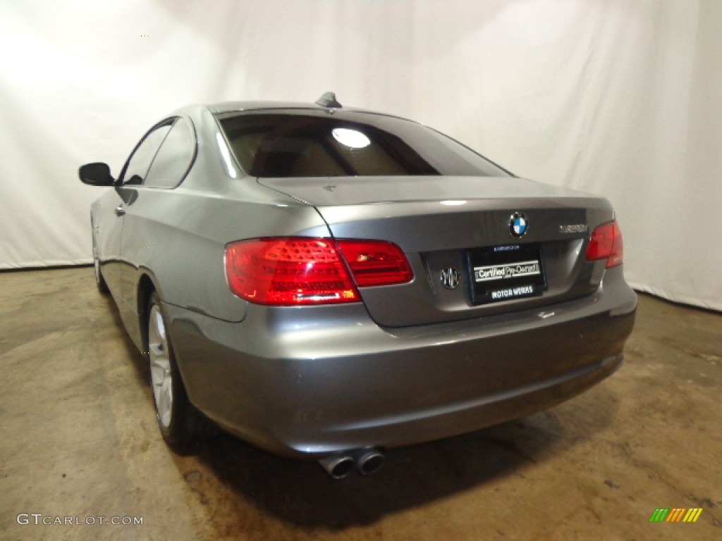 2011 3 Series 328i xDrive Coupe - Space Gray Metallic / Oyster/Black Dakota Leather photo #16