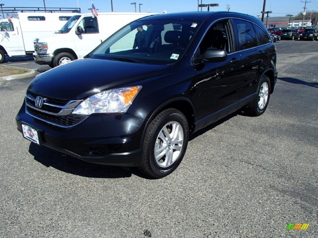 2011 CR-V EX 4WD - Crystal Black Pearl / Black photo #1