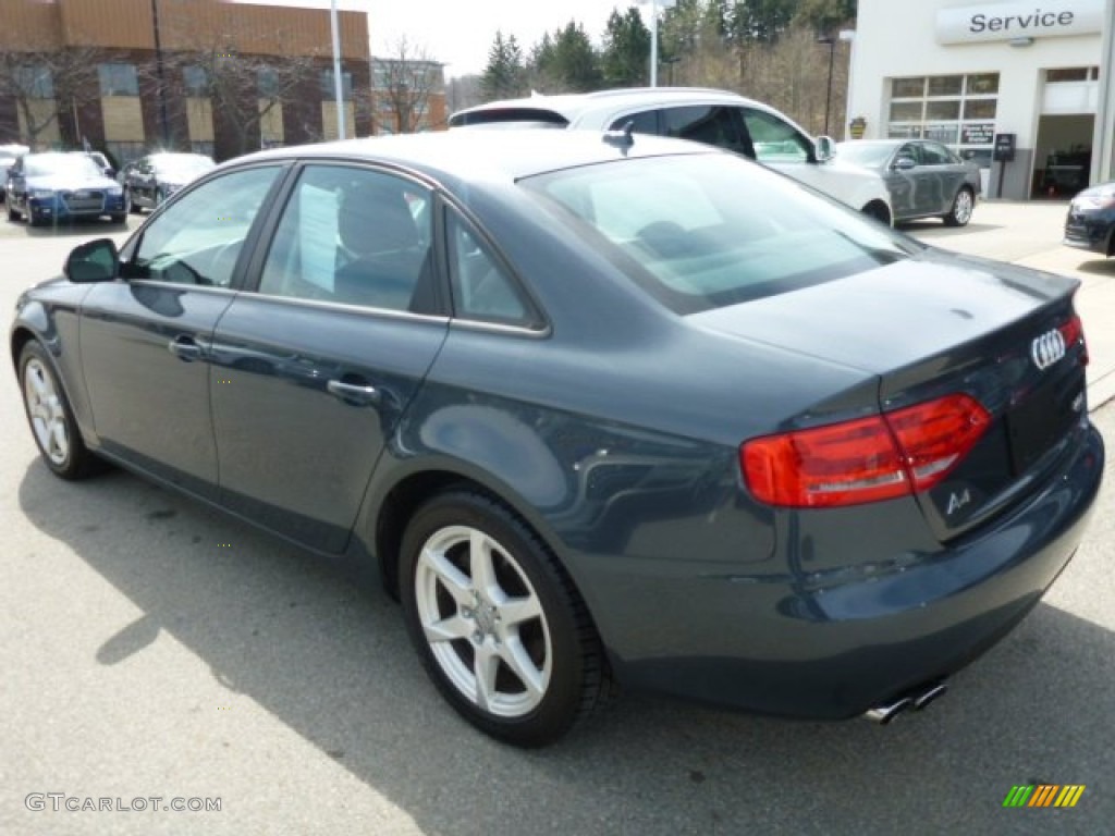2009 A4 2.0T Premium quattro Sedan - Meteor Grey Pearl Effect / Black photo #3