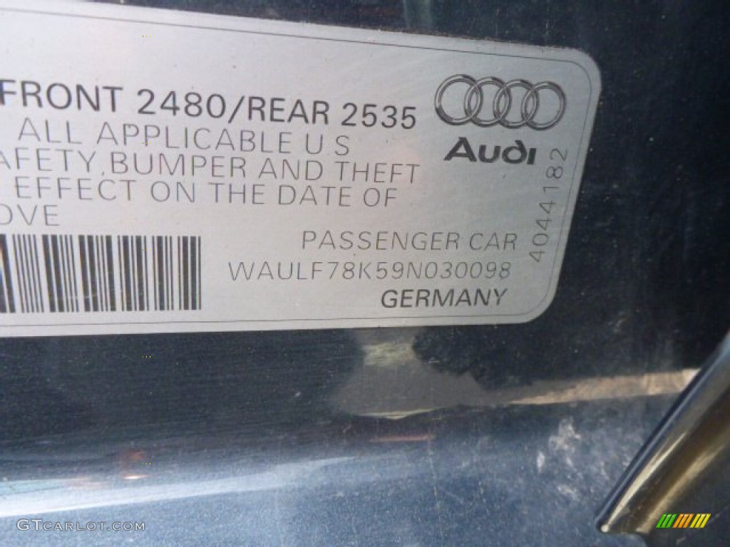 2009 A4 2.0T Premium quattro Sedan - Meteor Grey Pearl Effect / Black photo #14
