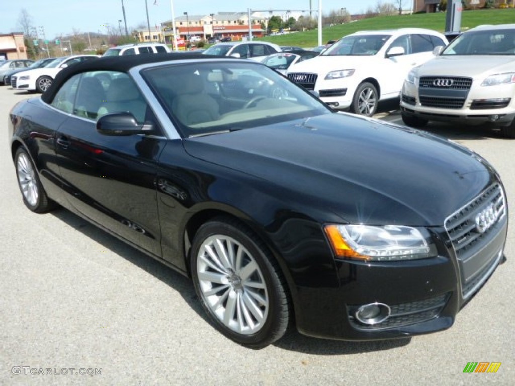 Brilliant Black 2011 Audi A5 2.0T quattro Convertible Exterior Photo #92622482