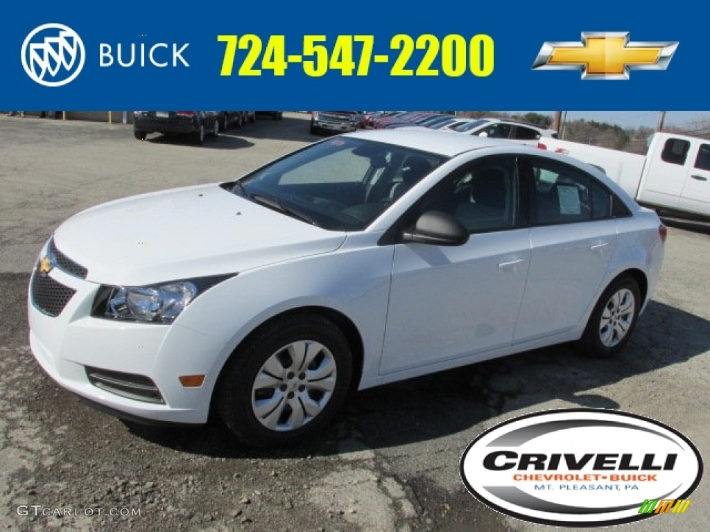 2014 Cruze LS - Summit White / Jet Black/Medium Titanium photo #1