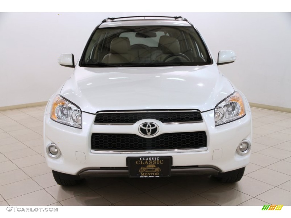 2011 RAV4 Limited 4WD - Blizzard White Pearl / Sand Beige photo #2