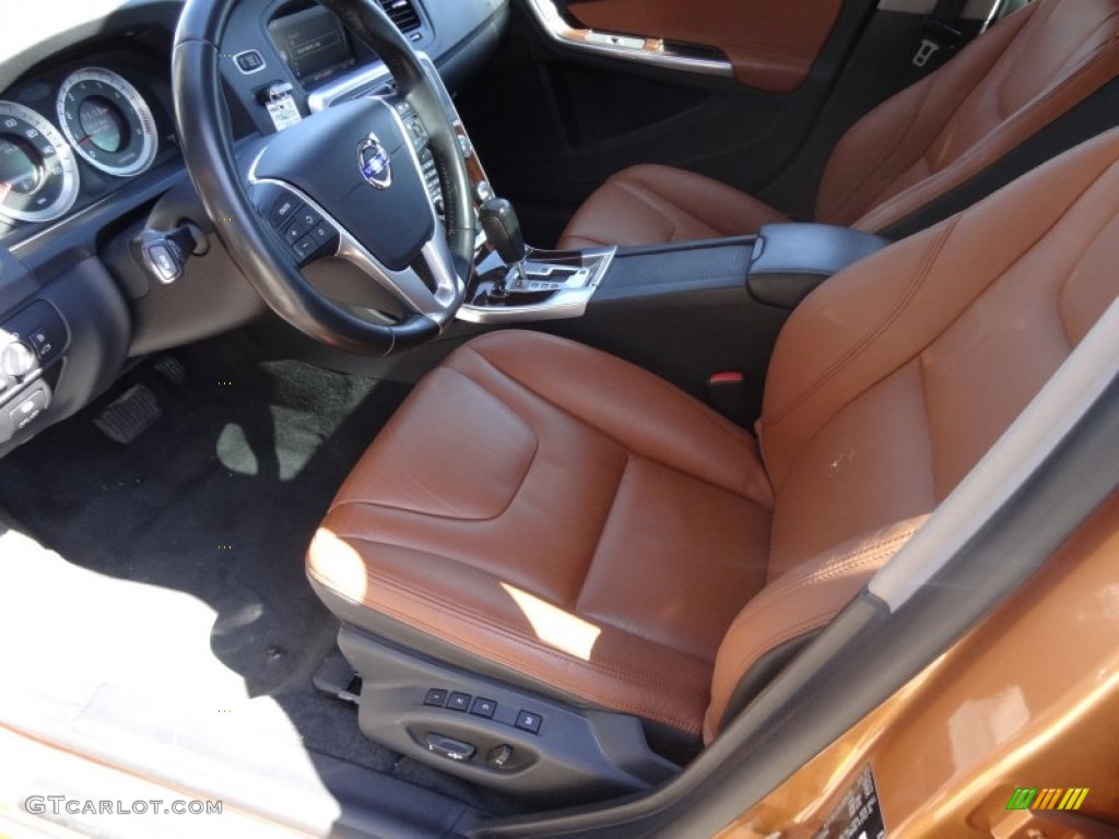 2012 S60 T5 - Vibrant Copper Metallic / Beechwood Brown/Off Black photo #12