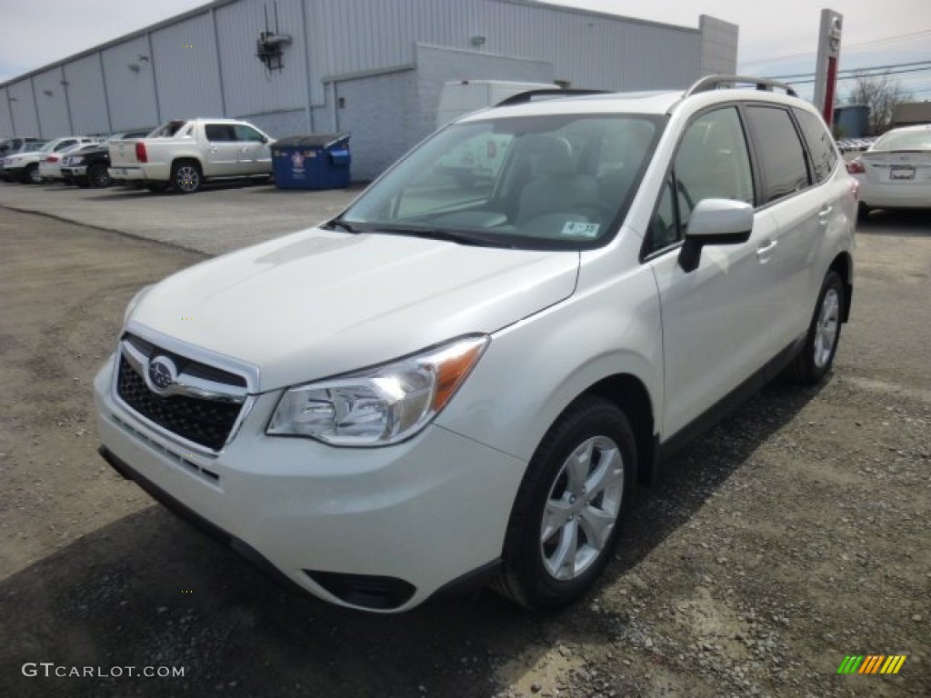 Satin White Pearl 2015 Subaru Forester 2.5i Premium Exterior Photo #92627669