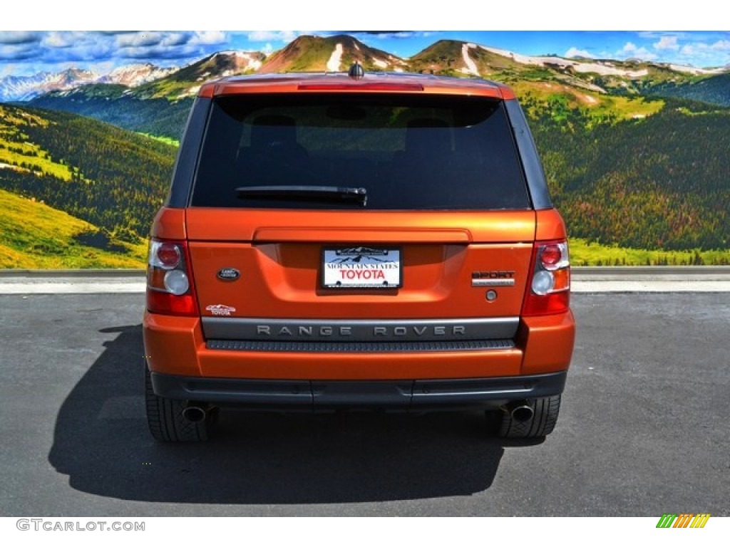 2006 Range Rover Sport Supercharged - Vesuvius Orange Metallic / Ebony Black photo #8