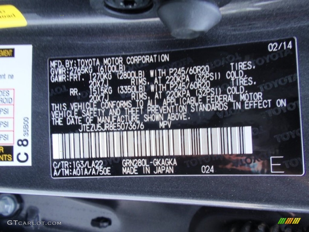 2014 4Runner Limited - Magnetic Gray Metallic / Black photo #35