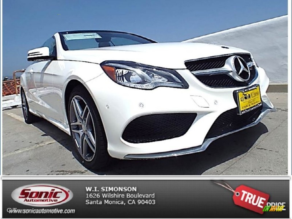 2014 E 550 Cabriolet - Diamond White Metallic / Black photo #1
