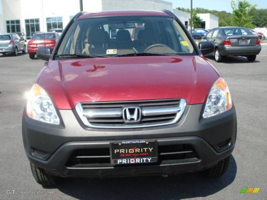 2002 CR-V LX 4WD - Chianti Red Pearl / Saddle photo #8