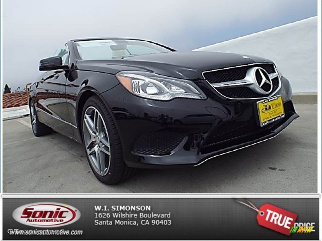 2014 E 350 Cabriolet - Black / Silk Beige/Espresso Brown photo #1