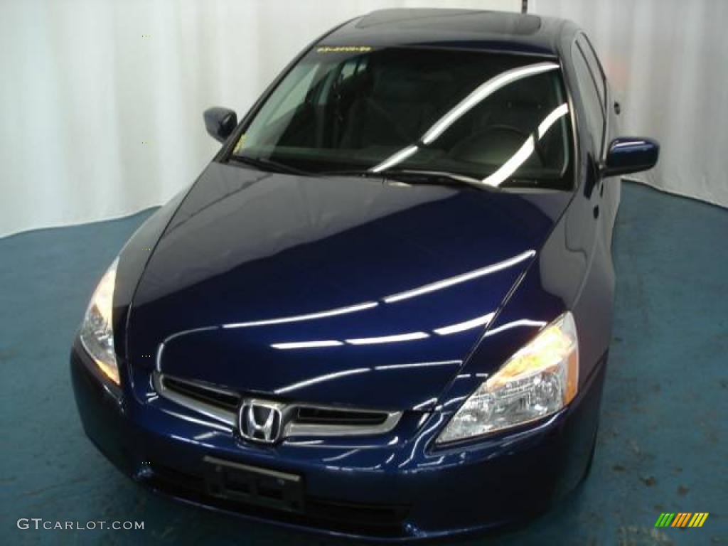 2003 Accord EX V6 Sedan - Eternal Blue Pearl / Black photo #2