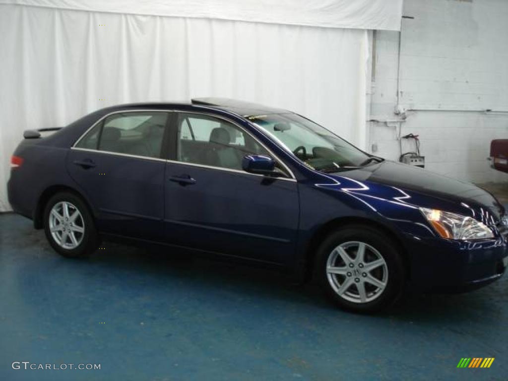 2003 Accord EX V6 Sedan - Eternal Blue Pearl / Black photo #5