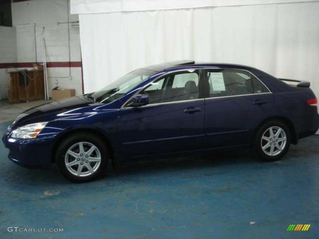 2003 Accord EX V6 Sedan - Eternal Blue Pearl / Black photo #6