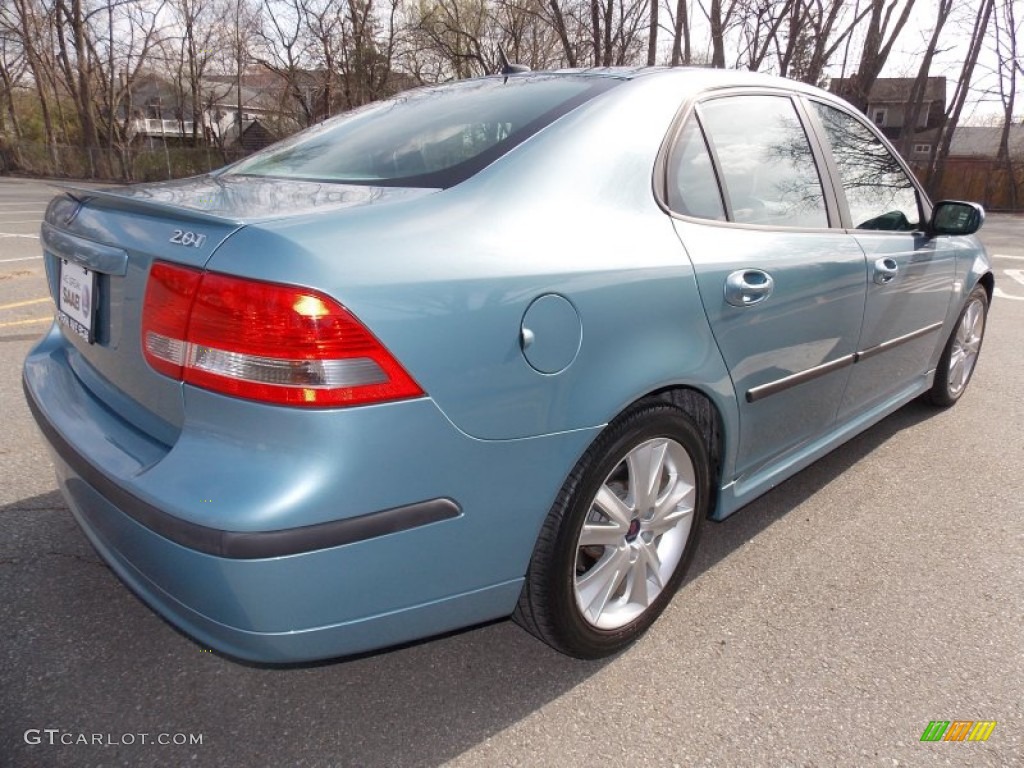 2007 9-3 2.0T Sport Sedan - Ice Blue Metallic / Black/Gray photo #6