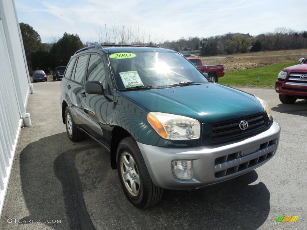 2003 RAV4 4WD - Rainforest Green Pearl / Gray photo #8