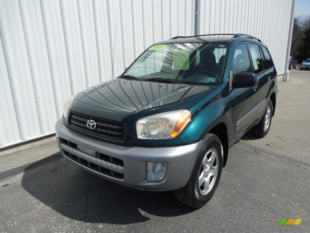 2003 RAV4 4WD - Rainforest Green Pearl / Gray photo #10