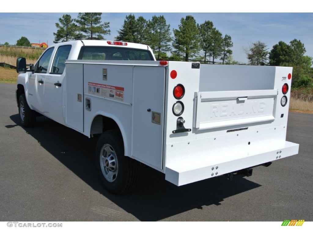 Summit White 2014 Chevrolet Silverado 2500HD WT Crew Cab Utlity Truck Exterior Photo #92639606