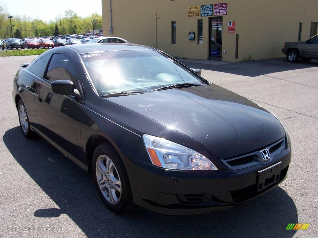 2006 Accord EX-L Coupe - Nighthawk Black Pearl / Black photo #14