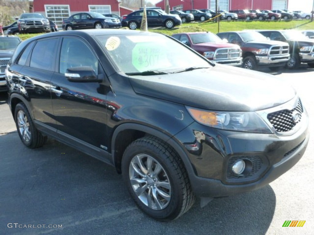 2011 Sorento EX AWD - Ebony Black / Black photo #7