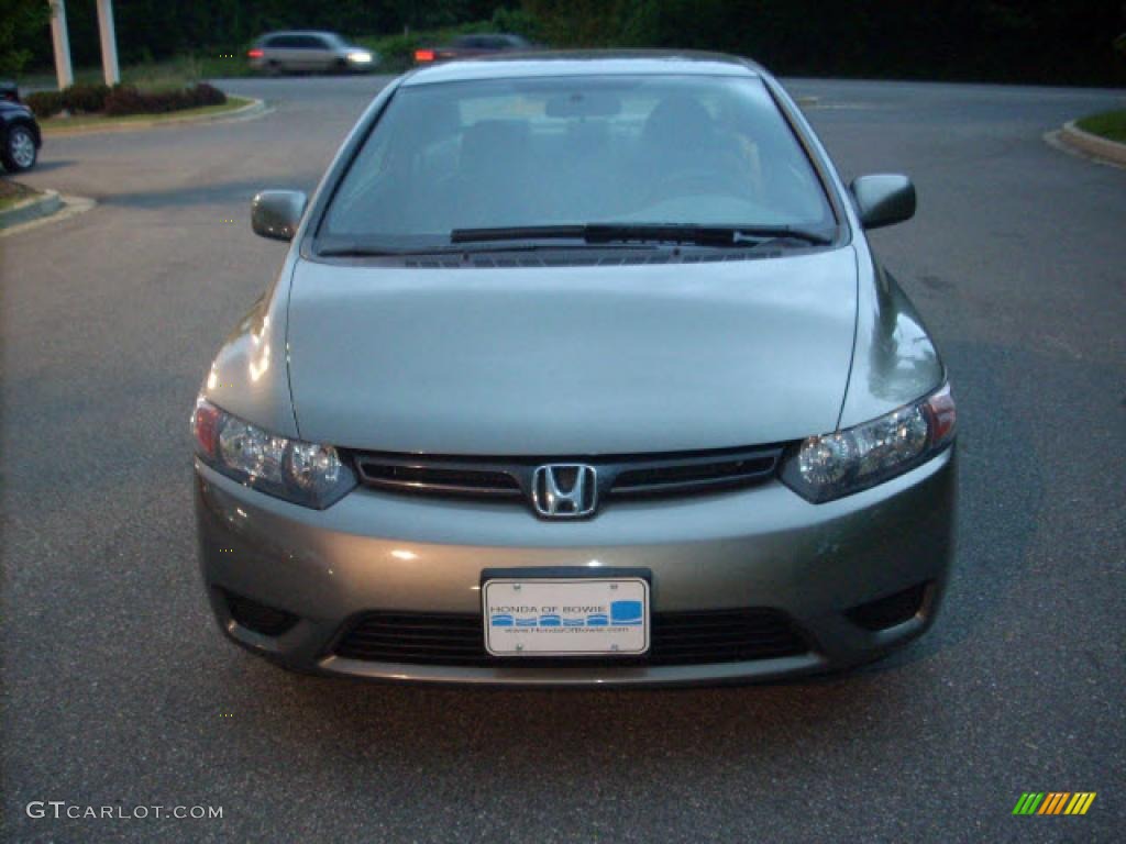 2006 Civic LX Coupe - Galaxy Gray Metallic / Gray photo #8