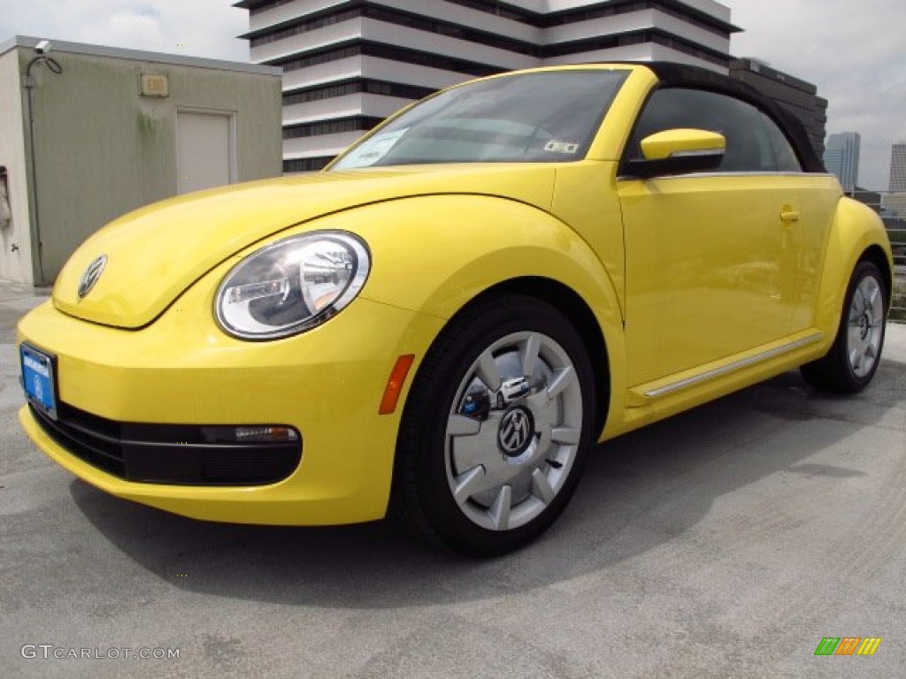 2014 Beetle 2.5L Convertible - Yellow Rush / Titan Black photo #3