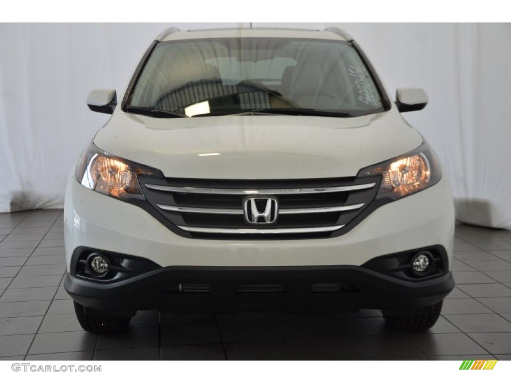 2014 CR-V EX-L - White Diamond Pearl / Beige photo #2