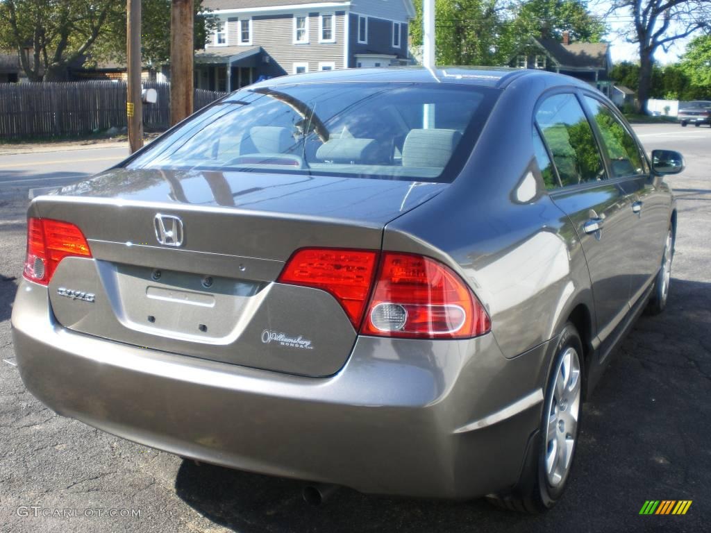 2008 Civic LX Sedan - Galaxy Gray Metallic / Gray photo #12