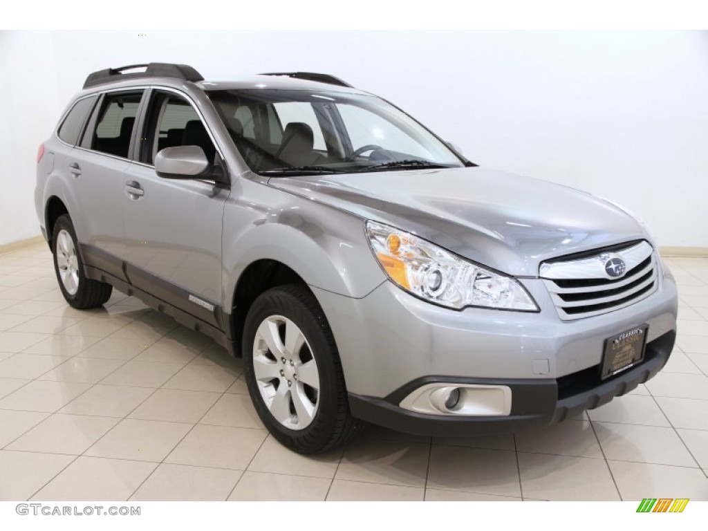 2011 Outback 2.5i Premium Wagon - Steel Silver Metallic / Off Black photo #1