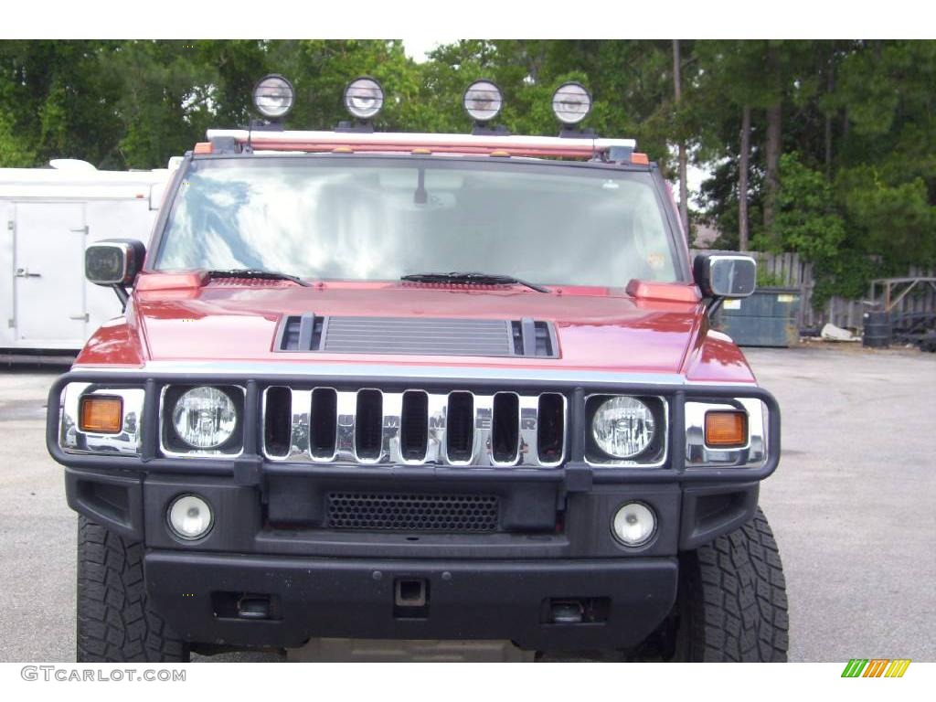 2003 H2 SUV - Sunset Orange Metallic / Wheat photo #2