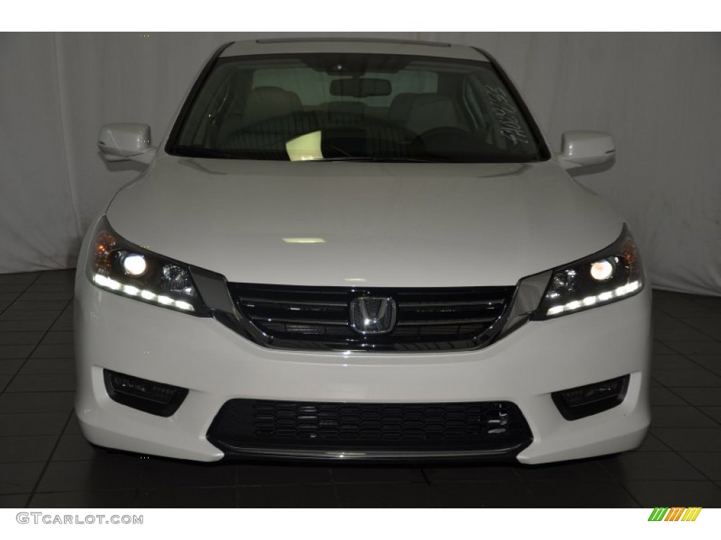 2014 Accord EX-L V6 Sedan - White Orchid Pearl / Ivory photo #2