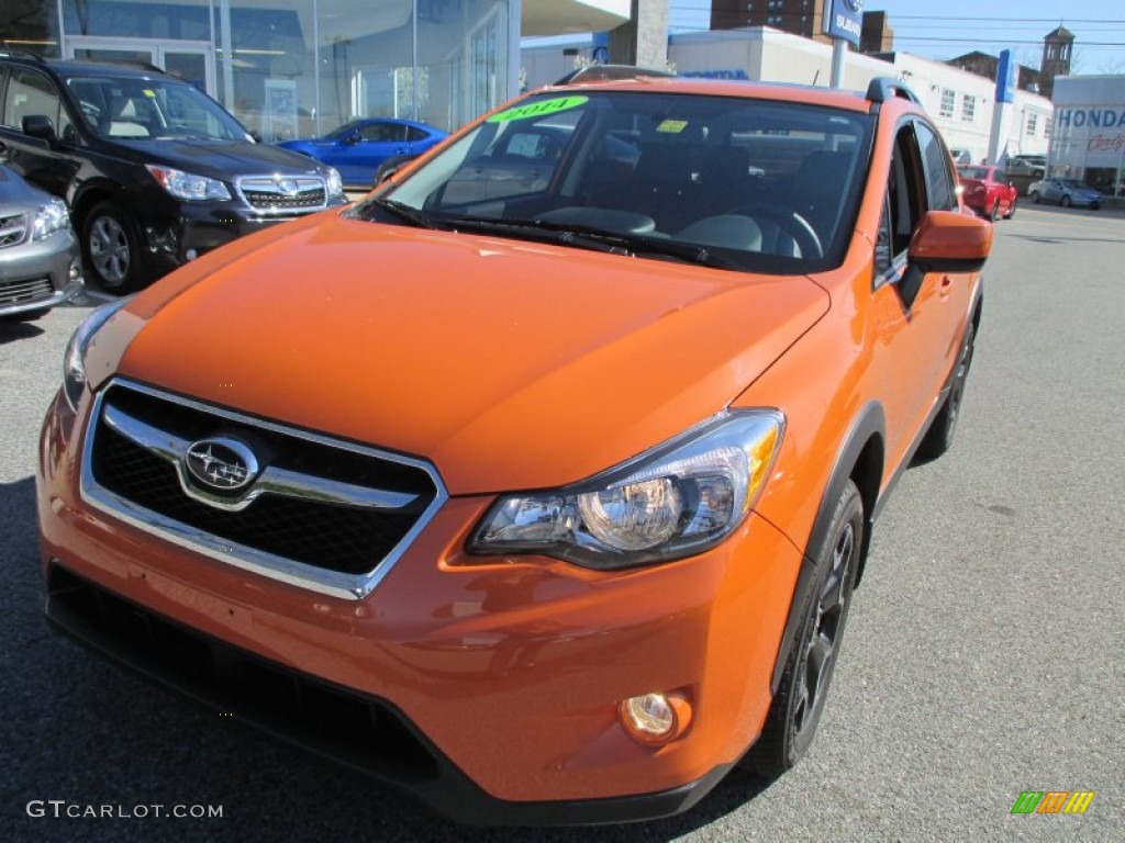 2014 XV Crosstrek 2.0i Limited - Tangerine Orange Pearl / Black photo #2