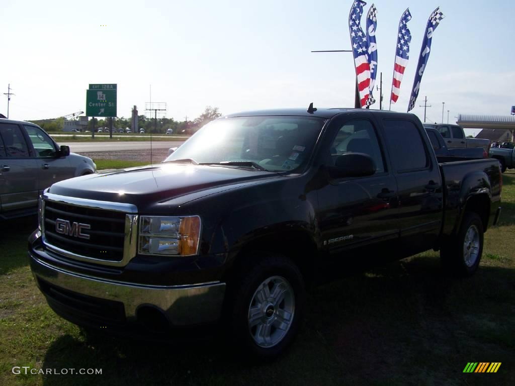 2008 Sierra 1500 SLE Crew Cab - Onyx Black / Ebony photo #1