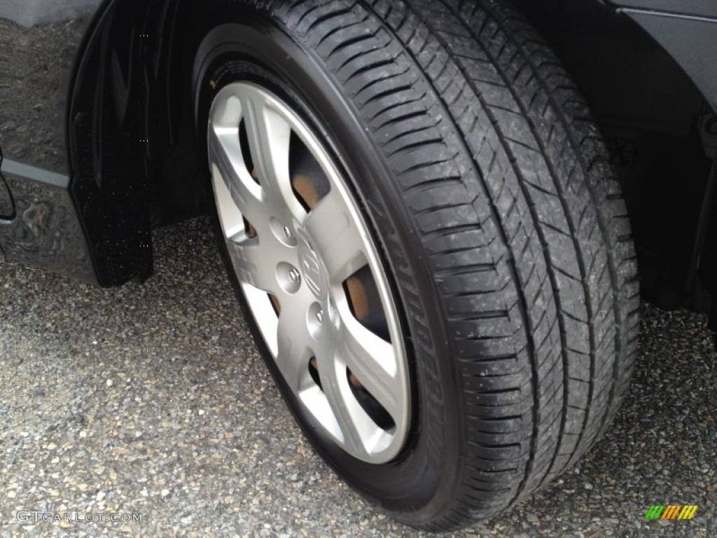 2010 Civic LX Sedan - Crystal Black Pearl / Gray photo #2