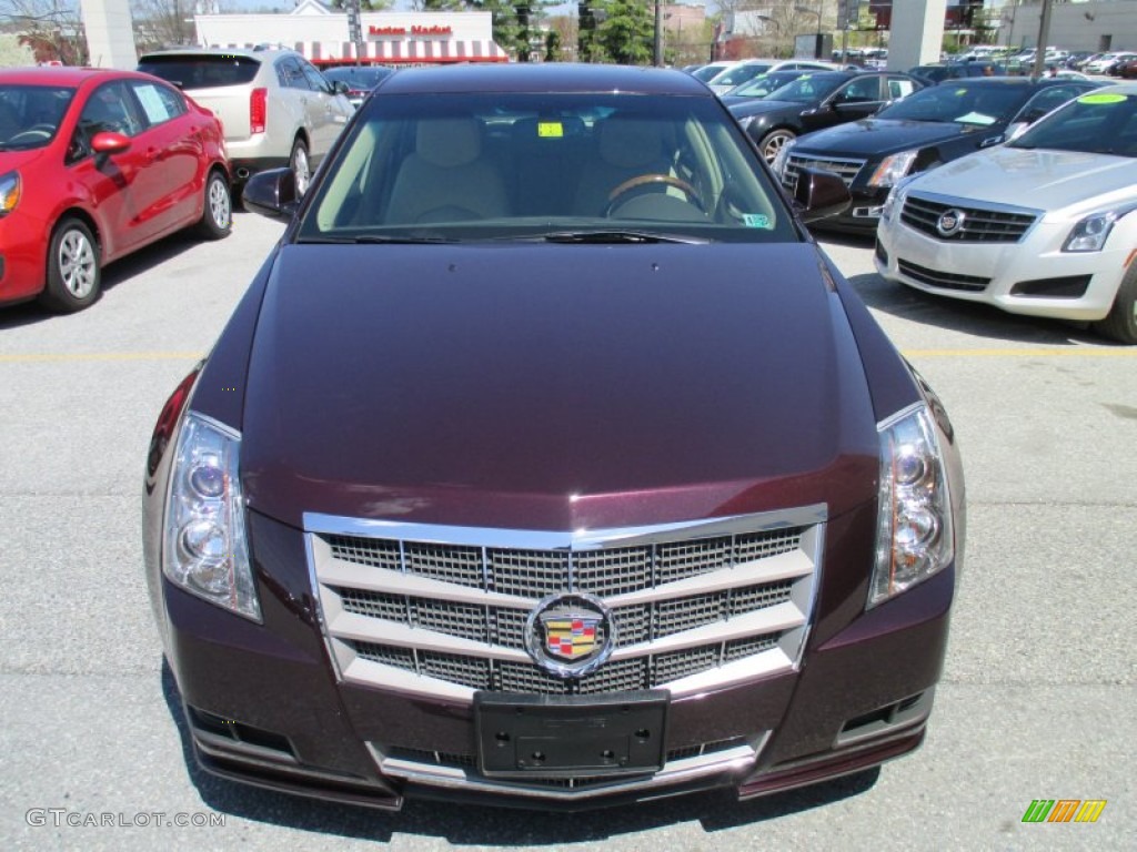 2010 CTS 4 3.0 AWD Sedan - Black Cherry / Cashmere/Cocoa photo #3